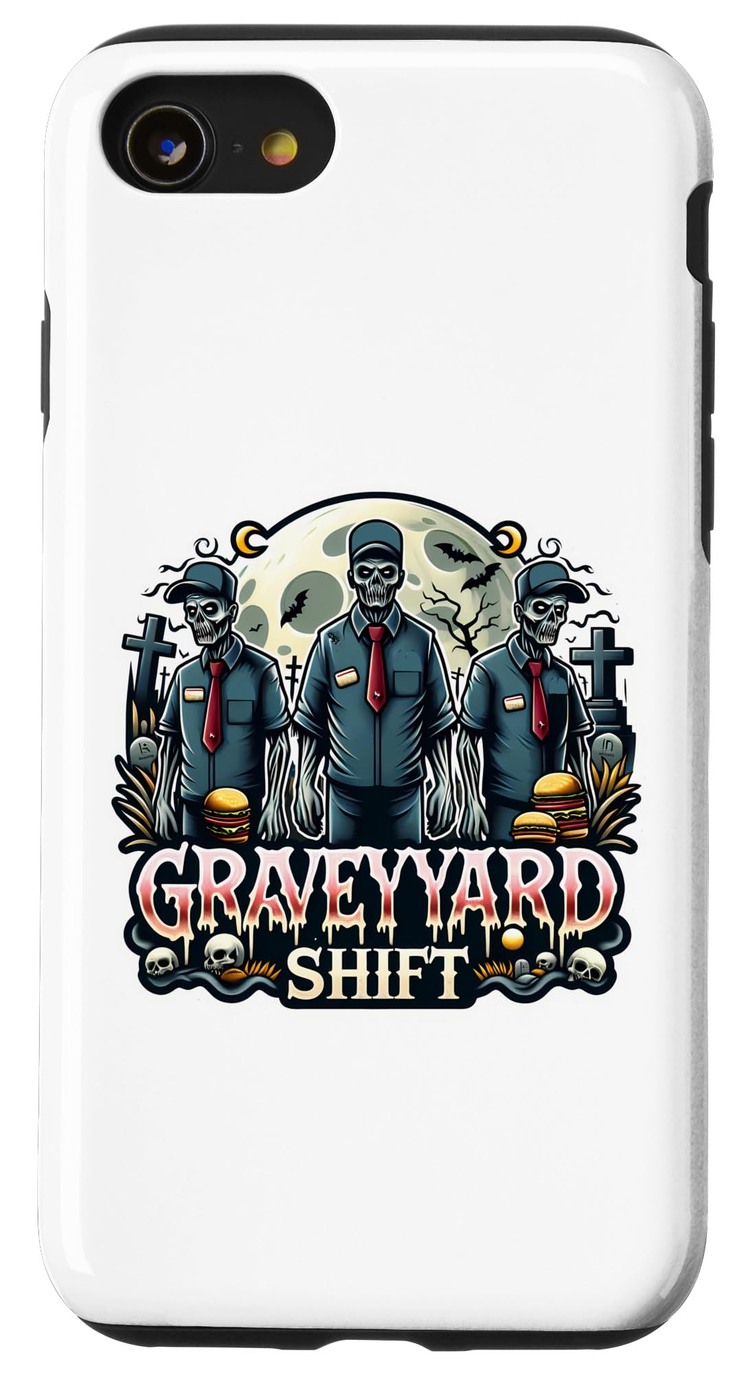 iPhone SE (2020) / 7 / 8 Grave yard Shift Zombie Costume Funny 2024 Halloween Case
