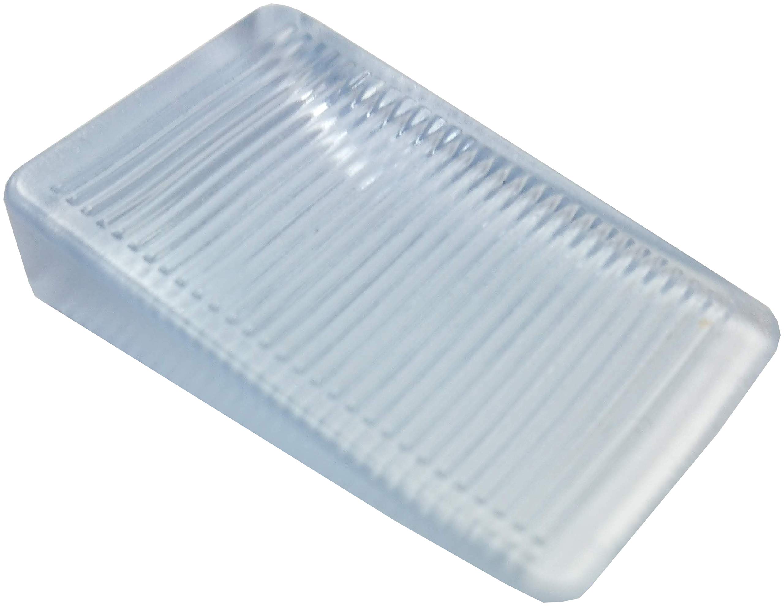 Merriway BH07090 (30 Pcs) Furniture Window Soft Ridged Stackable Clear Wedges Shims - Pack of 30 Pieces