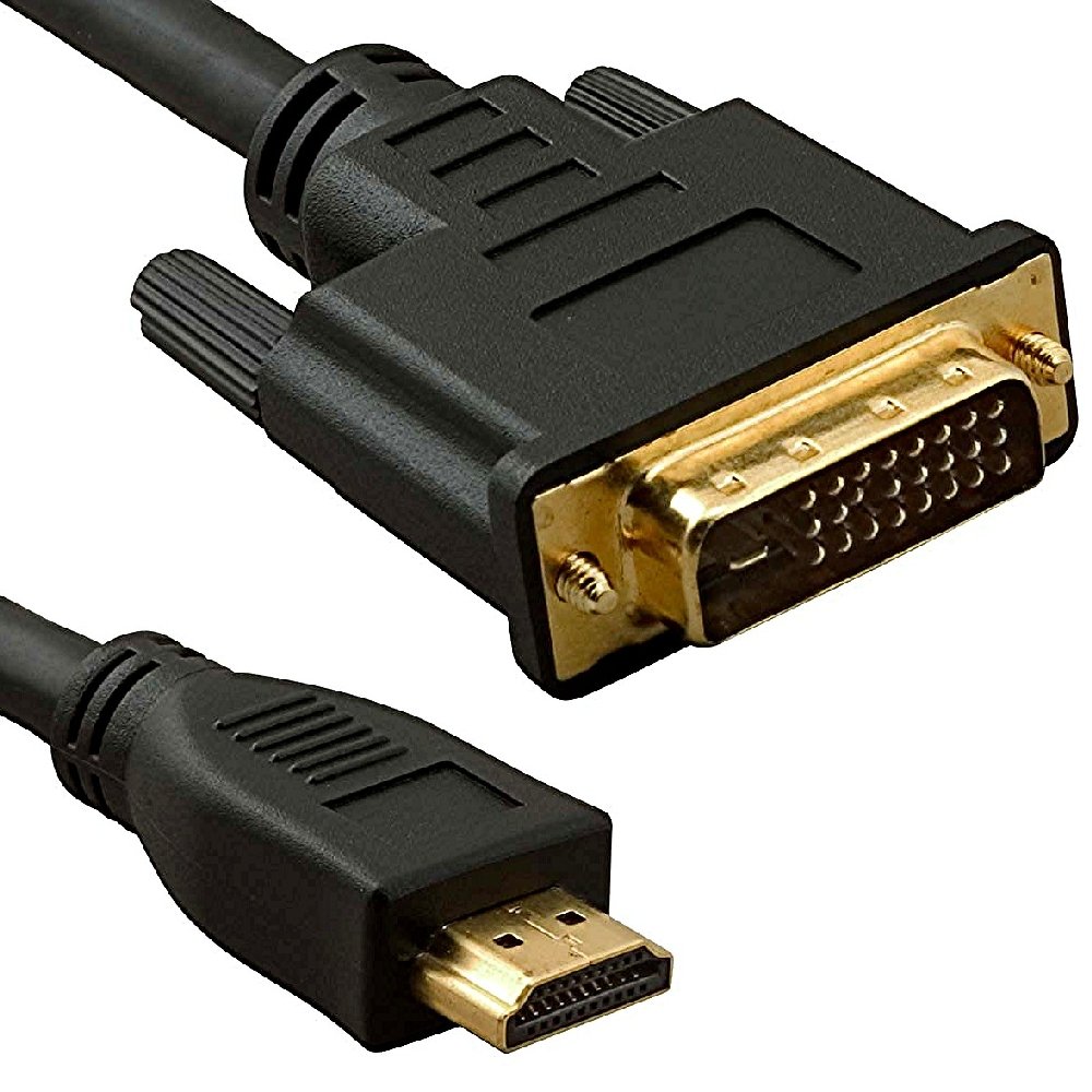 World of Data - 1.5m HDMI to DVI Cable - 1080p (Full HD) / v1.4 / Video/DVI-D (Single Link) / 24k Gold Plated