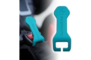 Bucklebee Easy Car Seat Buckle Release Aid for Children Unbuckle Car Seat Release Tool - Button Pusher - Opener for Nails - Buckle Release (1 Pack Teal)