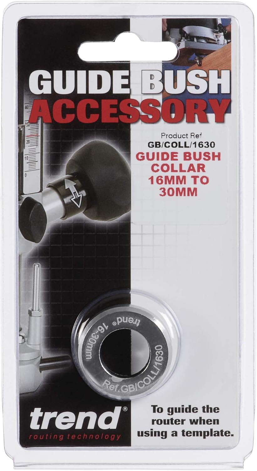 Trend Aluminium Guide Bush Collar, 16mm to 30mm, Perfect for Precision Inlay and Pocket Cutting GB/COLL/1630 - Image 3