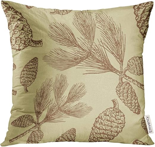 Amazon Com Golee Throw Pillow Cover Brown Cranberry Vintage With
