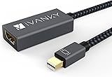 Mini DisplayPort to HDMI Adapter iVanky Nylon Braided Apple Thunderbolt to HDMI, Mini Display/Mini DP to HDMI, HDMI to Thunderbolt 2 for Mac, Macbook, Microsoft Surface Pro - Space Grey Aluminum Shell