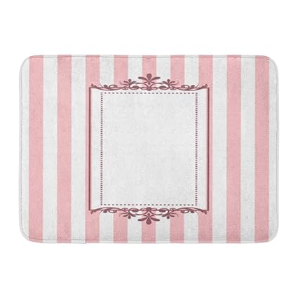 Amazon Com Outdrart Bath Mat Wedding Brown Stripe Vintage Pink
