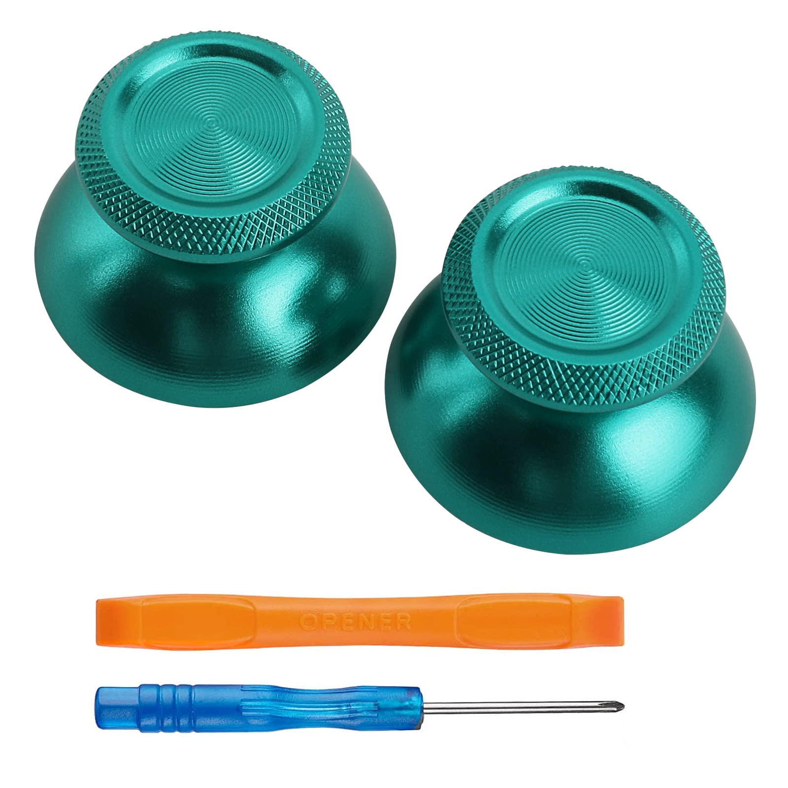 TOMSIN Metal Thumbsticks Replacement Kit for PS5 Controller – Aluminum Joysticks Accessories Compatible with PlayStation 5 DS Controller (Green)