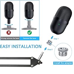 Razer Seiren Mini Boom Arm with Pop Filter - Mic