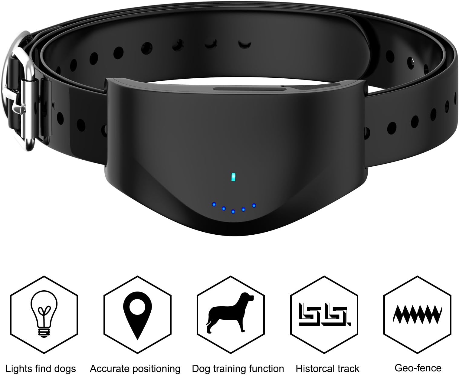 KUNSTWORKER Dog Barking Control, Rechargeable Dog Barking Control Training Collar Anti- lost Dog/Cat Finder Global GPS/GSM SIM, RealtimeTraining Activity Collar,IPX67 Waterproof (black)