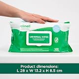 Clinell Universal Cleaning Wipes 100 Pack Thick Disinfectant Surfaces 99.99% view 3