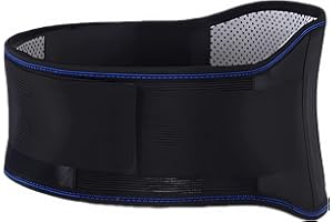 KABRAR Thermal Magnetic Therapy Lumbar Support Belt Lower Back Brace for Men and Women, Self-Heating Waist Strap with Gauss Magnets (X-Large)