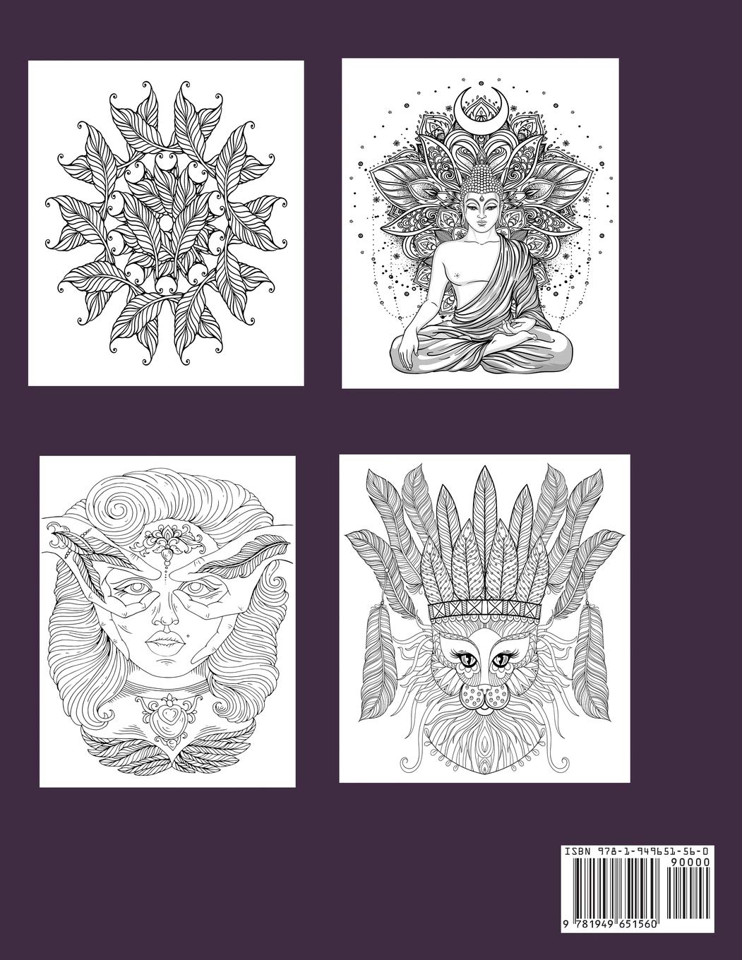 Download Amazon Com Psychedelic Coloring Book Adult Coloring Book Of Hippy Trippy Designs 9781949651560 Creative Coloring Books
