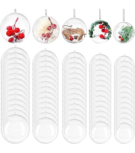 30 Boules De Noël Transparentes En Plastique à Remplir - Décorations DIY Incassables Pour Sapin