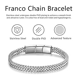 LUCKY2+7 Bracelets for Men-Stainless Steel Magnetic