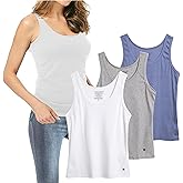 Lucky Brand Women's Tank Top - 3 Pack Stretch Cotton Scoop Neck Ribbed Sleeveless T-Shirt, Camiseta sin Mangas para Mujer