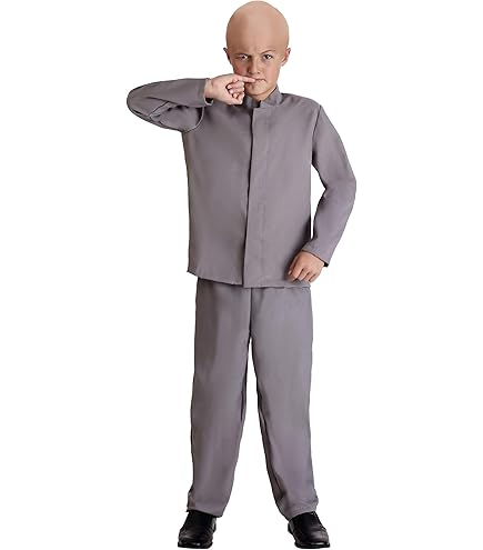 thumbnail interactive-video image 1 of Mens Evil Doctor Costume Powers 60s Movie Villain Gray Suit Bald Cap Halloween 1 of 12