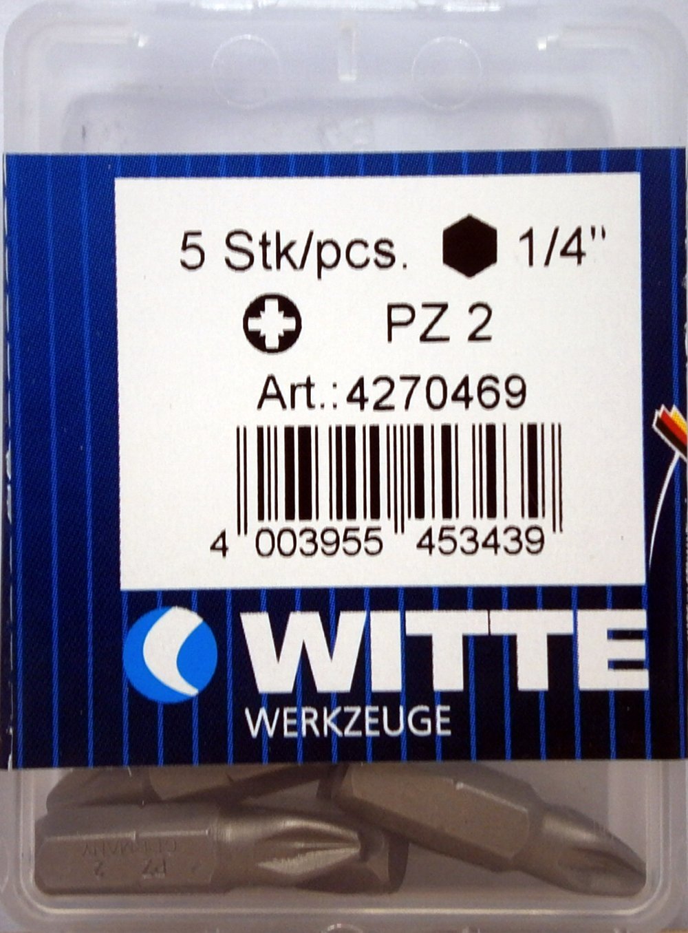 WITTE 4270469-5 Puntas en cajita de plástico Largo 25 mm (PZ 2)