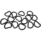 VersaKits 15 Pcs Metal D Rings Heavy Duty Non-Welded Iron D Ring Buckle for Sewing