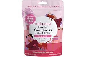 TAILSPRING Meal Topper for Cats, Made with Goat Milk, Human Grade, Use Dry or Wet, (Tasty Goodness, 4 oz, Pack of 1)