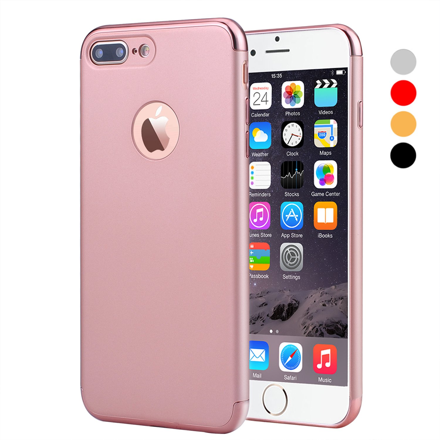 iPhone 7 Plus Case, CANSHN 3 In 1 Ultra Thin and Slim Hard Case Coated Non  Slip Matte Surface with Electroplate Frame for Apple iPhone 7 Plus  (5.5')(2016) ...