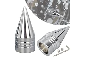 EZAPEX 3.6" Front Axle Nut Covers Compatible with Harley Davidson Street Glide, Road King, Electra Glide, Tri Glide, Fat Boy, Dyna (White)