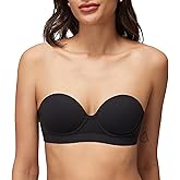 Halobliss Strapless Bras for Women Small Breasted Balconette Demi Underwire Lightly Lined Seamless Bra 32AA-38A