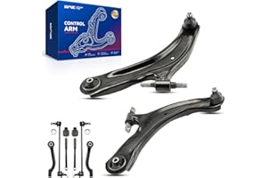 KAX Front Lower Control Arm w/Ball Joint + Tie Rod End Links + Sway Bar End Link Fit for 2015 Niss-an Rogue Select Suspension Kit K621452 K621453 K750095 8PCS