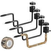 ALTIN Trail Camera Mount, 4-Pack 360&deg; Tree Bracket, 1/4in Thread, Camo | 4-pack trail camera mount and game camera mount with 360&deg; rotation, 1/4in thread &amp; camouflage color for forest concealment.