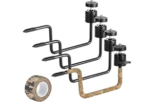 ALTIN Trail Camera Tree Mount, 4 Pack Tracking Bracket, Tree 1/4" x 20 Screw，360° Rotatable Interface Trailcam Holder for Hunting with Camouflage Style，Trail Camera Holder, Hunting Accessory