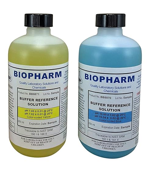 Biopharm Ph Buffer Calibration Kit 2 8oz Bottles Ph 7 And Ph 10 Nist Traceable Reference Standards For All Ph Meters Amazon Com Industrial Scientific