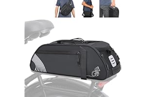 YEEGO DIRECT Bike Rack Bag, 14L Expandable Capacity Bike Bags for Bicycles Rear Rack,Water-resistant Bike Trunk Bag, Bike Pan