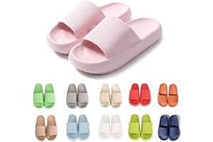 rosyclo Cloud Slippers for Women and Men Massage Thick Sole Non-Slip Shower Slippers Bathroom Super Soft Comfy House Cloud Slide Slippers for Indoor and Outdoor