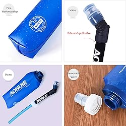 AONIJIE 2 Pack Soft Water Bottle, TPU Collapsible