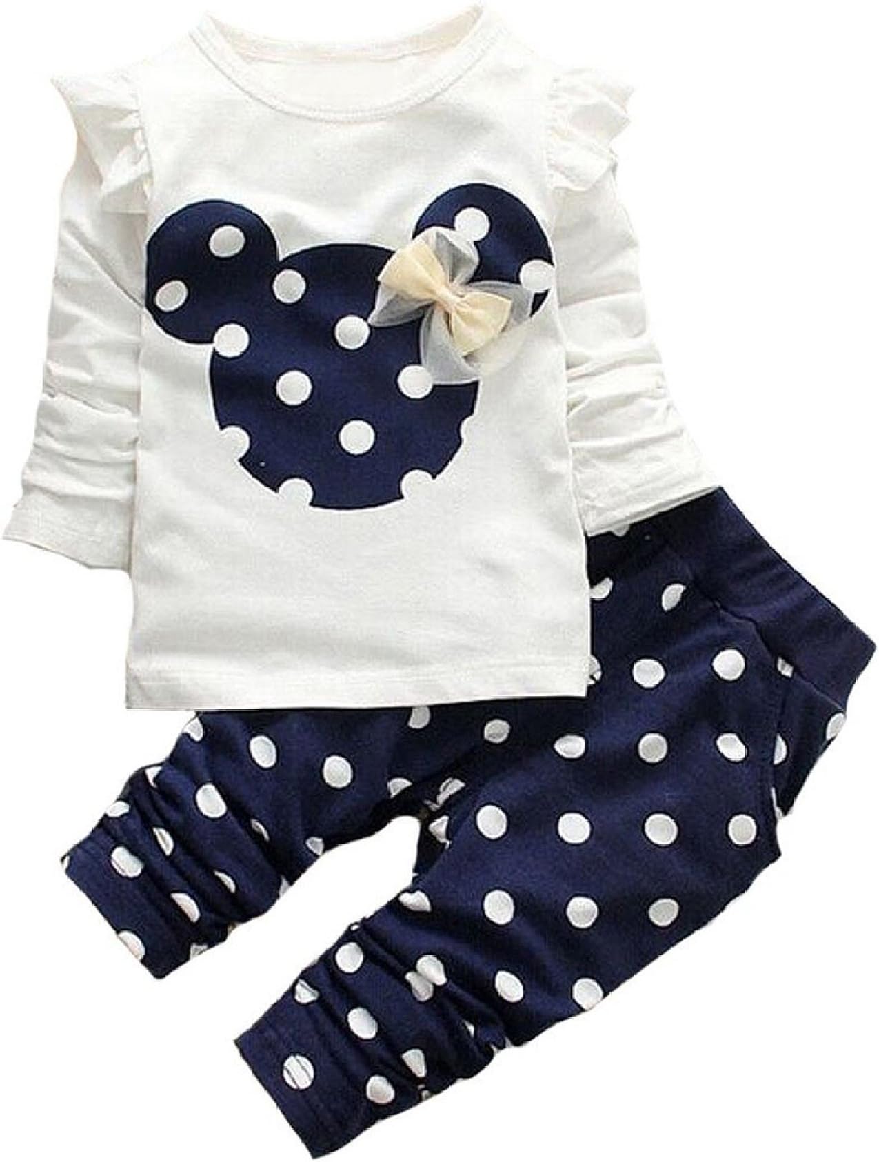 Cute Toddler Baby Girl Clothes Long Sleeve Shirt Top Leggings Pants Set Outfits