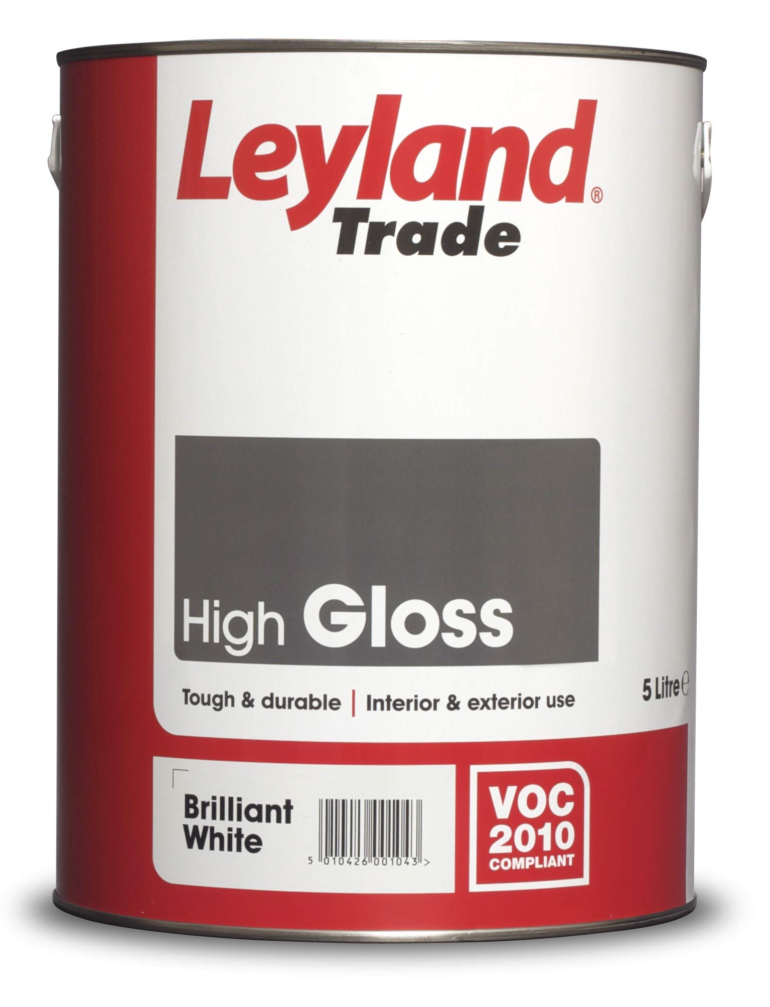 Leyland Trade High Gloss Paint - Brilliant White 5L