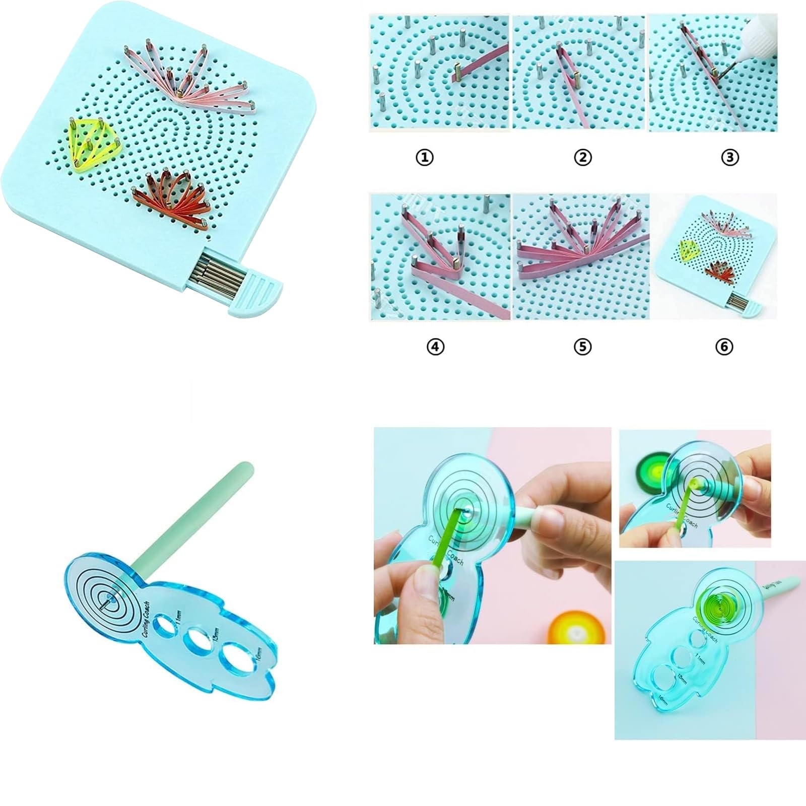 YURROAD Quilling Paper Set for Beginners with 36 Colors 900 Strips 3MM Quilling Papers Quilling Template Board Quilling Comb Quilling Curling Coach Quilling Slotted Pen