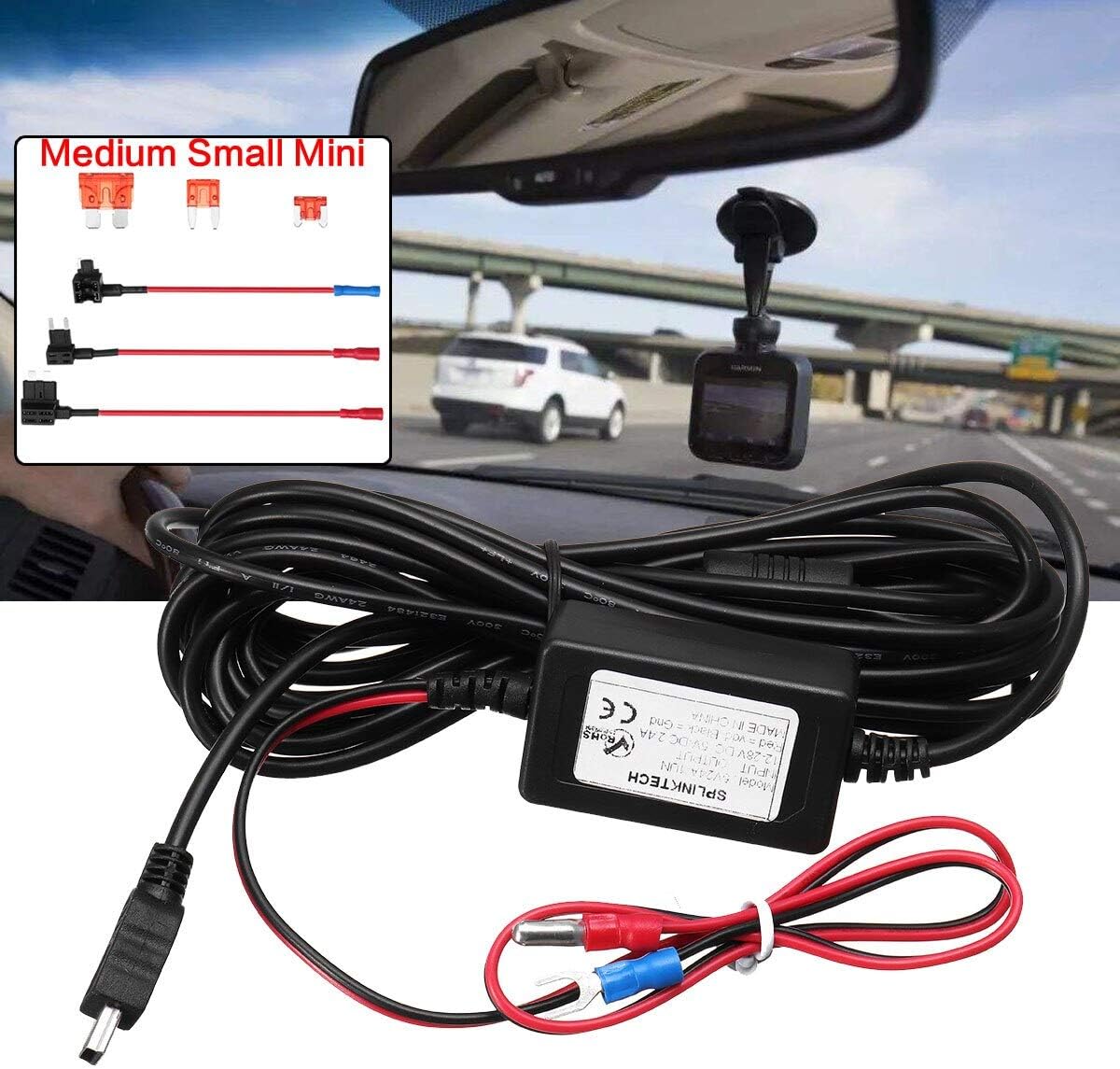 Daphot-Store - Car Camera Recorder Wire Dash Cam Hardwire Kit For Nextbase 112 212 312 402G 412 512GW DUO Medium Small Min Fuse Holder