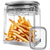 French Fry Cutter with 1 Blade Stainless Steel Manual Potato Chopper Gray | Vegetable Cutter Apple &amp; Onion Dicer Sharp Steel Blades, Easy Prep &amp; Clean