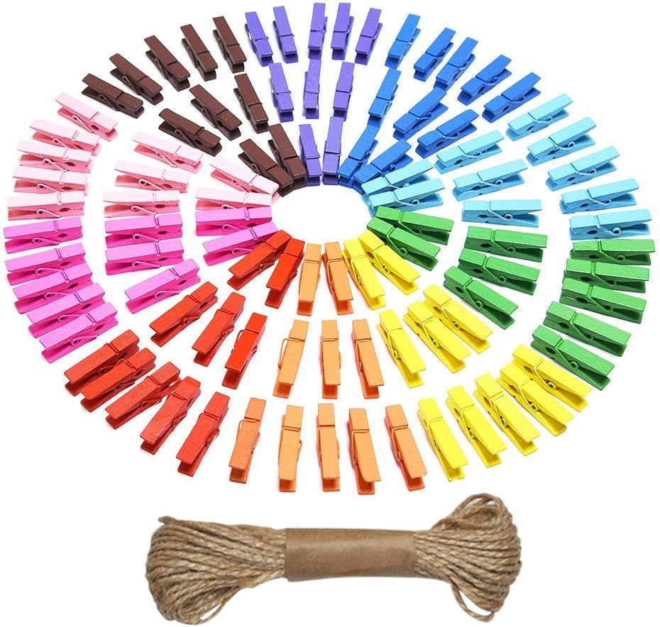 50 Mollette In Legno Colorato 7 Cm – Per Foto, Artigianato E Decorazioni Fai Da Te (Color Argento)