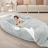 ROOMTEC Human Dog Bed, 71''x45''x12'' Size Fits Adult and Pet Washable Giant People Bed 10 CM Thick Memory Foam Large Oversiz