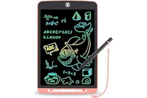 GOSIZOS Writing Tablet for Kids Colorful LCD Writing Tablet Erasable Reusable Electronic Drawing Pad for 3 4 5 6 7 Years Old, Colorful Doodle Board Christmas Birthday Gift (8.5"-Pink)