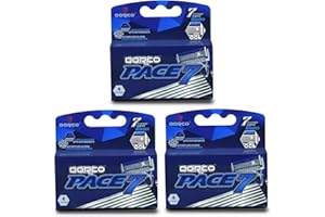 Dorco Pace 7 - World's First and Only Seven Blade Razor - 12 Cartridges (No Handle)