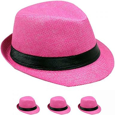 pink trilby hat