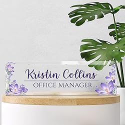 Custom Name Plate for Desk, Acrylic Office Decor