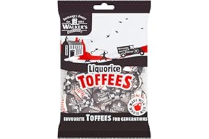 Walkers' Nonsuch Liquorice Toffees | with Condensed Milk & Black Treacle | Imported from the UK | Traditional British Candy | Old Fashioned Licorice Toffee | 5.29 Oz (150g)