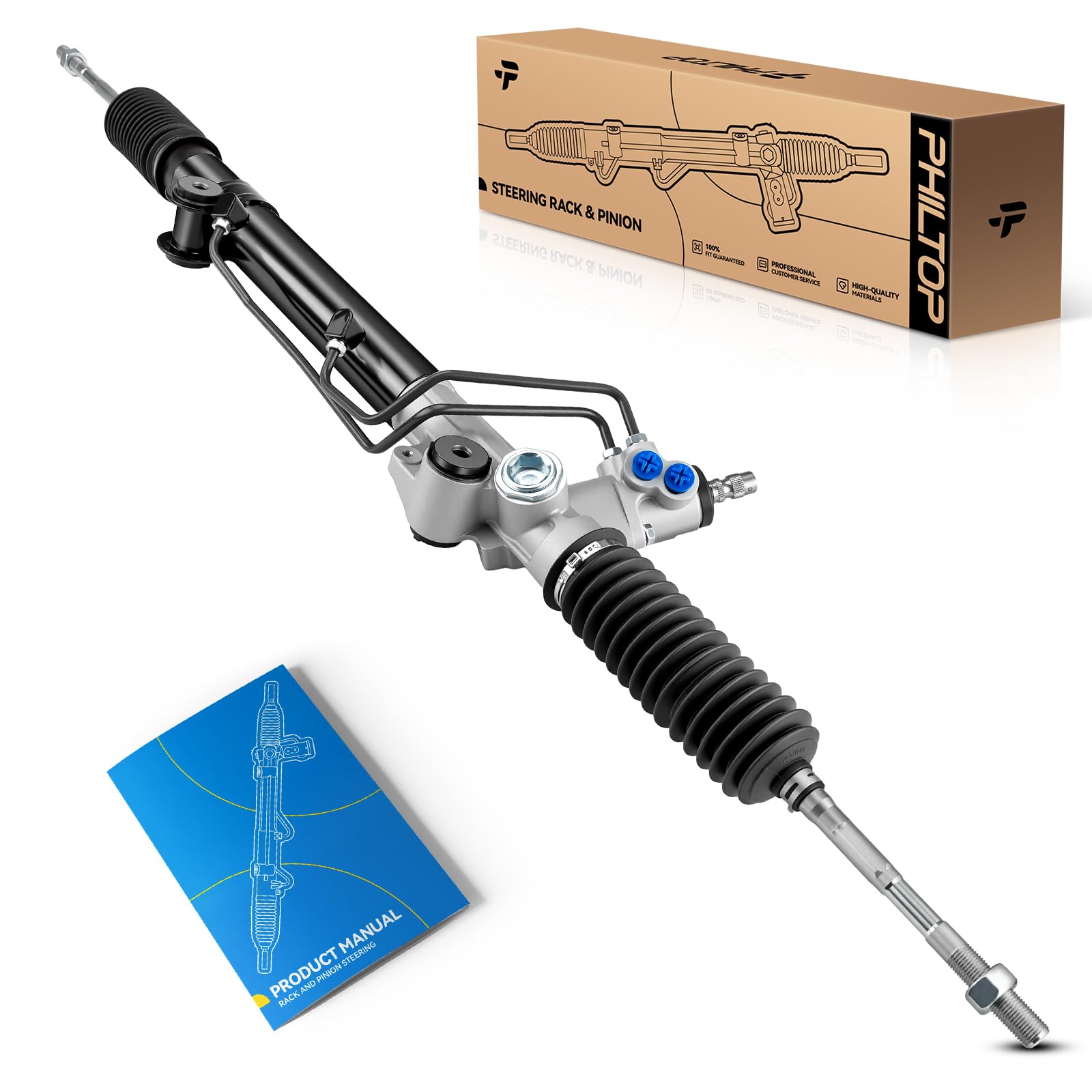 Photo 1 of **DAMAGED** PHILTOP Power Steering Rack and Pinion Compatible with Toyota Tacoma 2016 2019 2021-2022 All Models/2018 3.5L/2005-2006 2009-2010 2013 2015 4.0L, Hydraulic Rack and Pinion Replace 26-2629