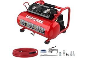 CRAFTSMAN Air Compressor, 2 Gallon Portable Air Compressor 1/3HP Max 125 PSI Oil-Free Light Weight with 10 PCS Accessory Kit