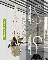 Trongle Macrame Plant Hangers 90cm, Boho Style, 100% Cotton, 2 Packs view 5