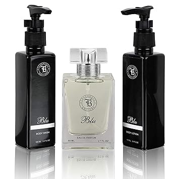 Fragrance & Beyond Perfume for Women - Blu 3 piece Gift Set - Perfume, Body wash, Body Lotion
