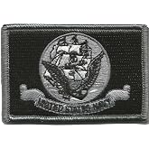 Navy Flag Tactical Patch - Military - Black