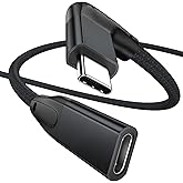 UseBean Right Angle USB C Extension Cable 10FT, 90 Degree USB-C 3.1 Gen2 10Gbps Male to Female 4K Video Cord,L-Shape Type C Extender,for iPhone 15 Max,MagSafe Charger,MacBook Mac iPad Pro/Air