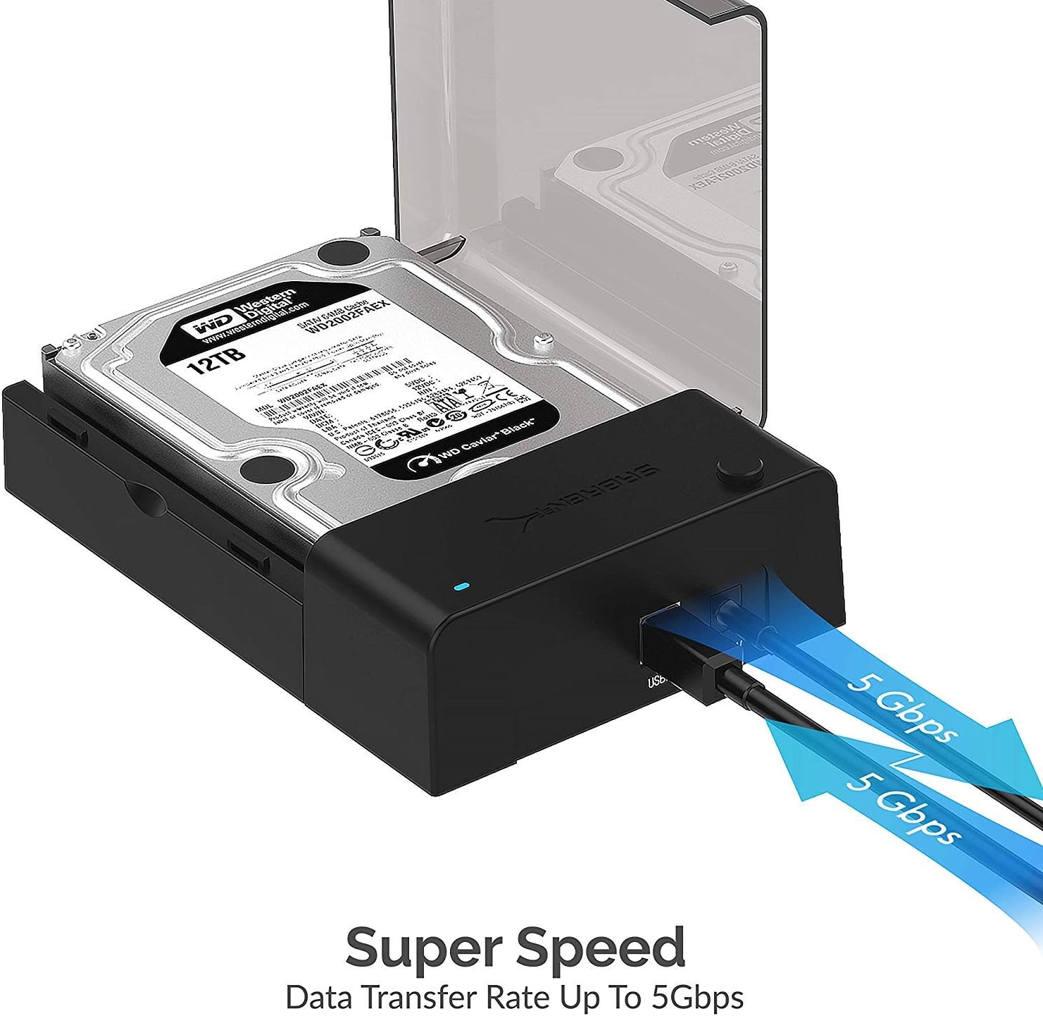 Sabrent USB 3.0 to SATA External Hard Drive Lay-Flat Docking Station for 2.5 or 3.5in HDD, SSD [Support UASP] (EC-DFLT): Computers & Accessories